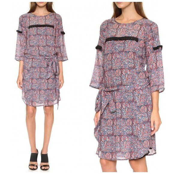 FIGUE  Weston Dress, Printed mini dress, size XXS. New with tag - Picture 1 of 16